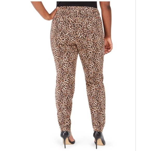 INC Women's Brown Animal Print Jeans - Picture 2 of 2
